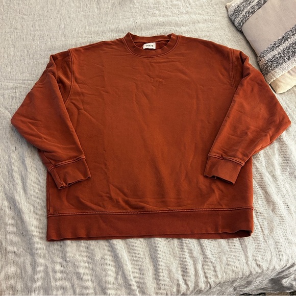 MATE the Label - Organic Fleece Oversized Sweatshirt - CINNAMON - Picture 2 of 5